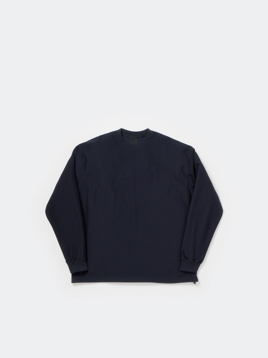 W's TECH MESH CREW L/S - D.NAVY