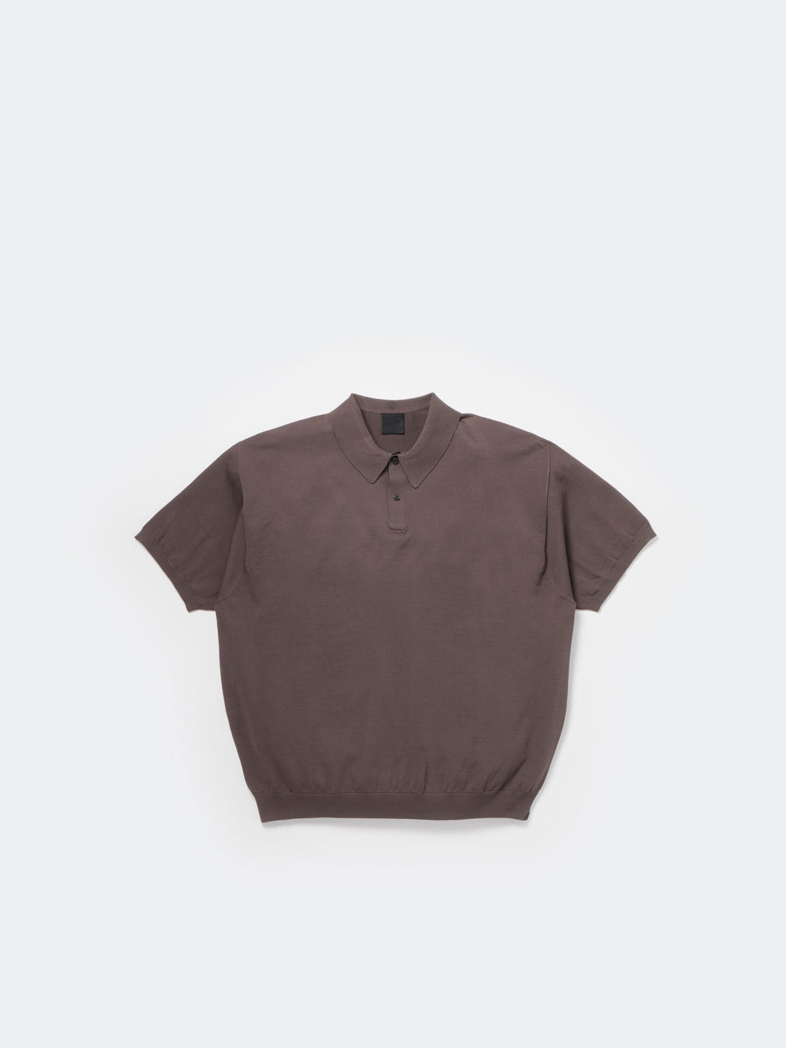 TECH KNIT POLO S/S - BROWN GRAY