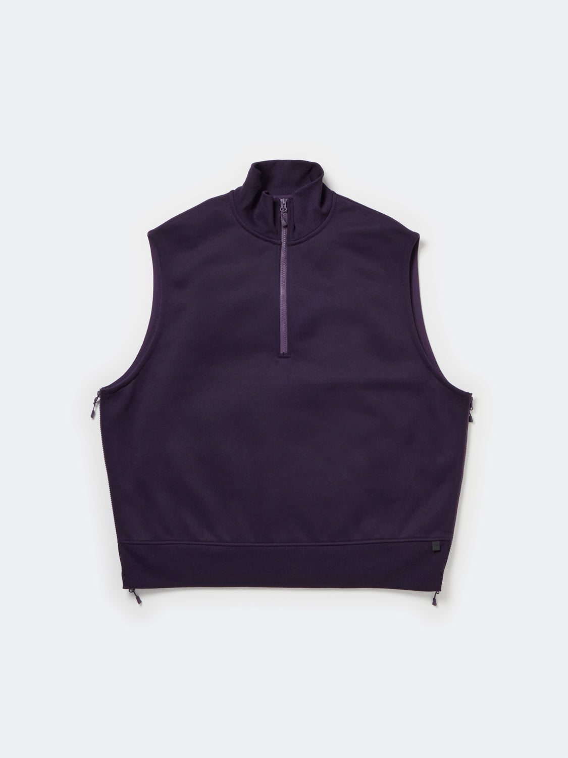 TECH SWEAT ZIP VEST PULLOVER - PURPLE
