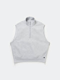 W's TECH SWEAT ZIP VEST PULLOVER - HEATHER GRAY