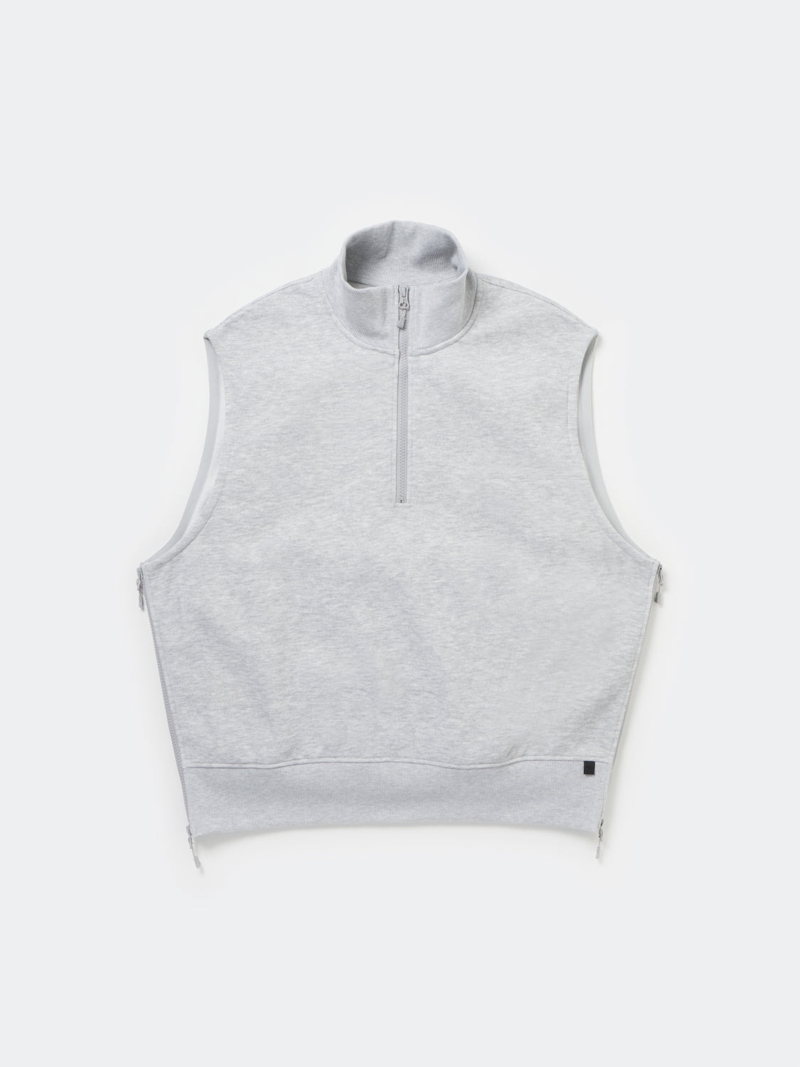 W's TECH SWEAT ZIP VEST PULLOVER - HEATHER GRAY