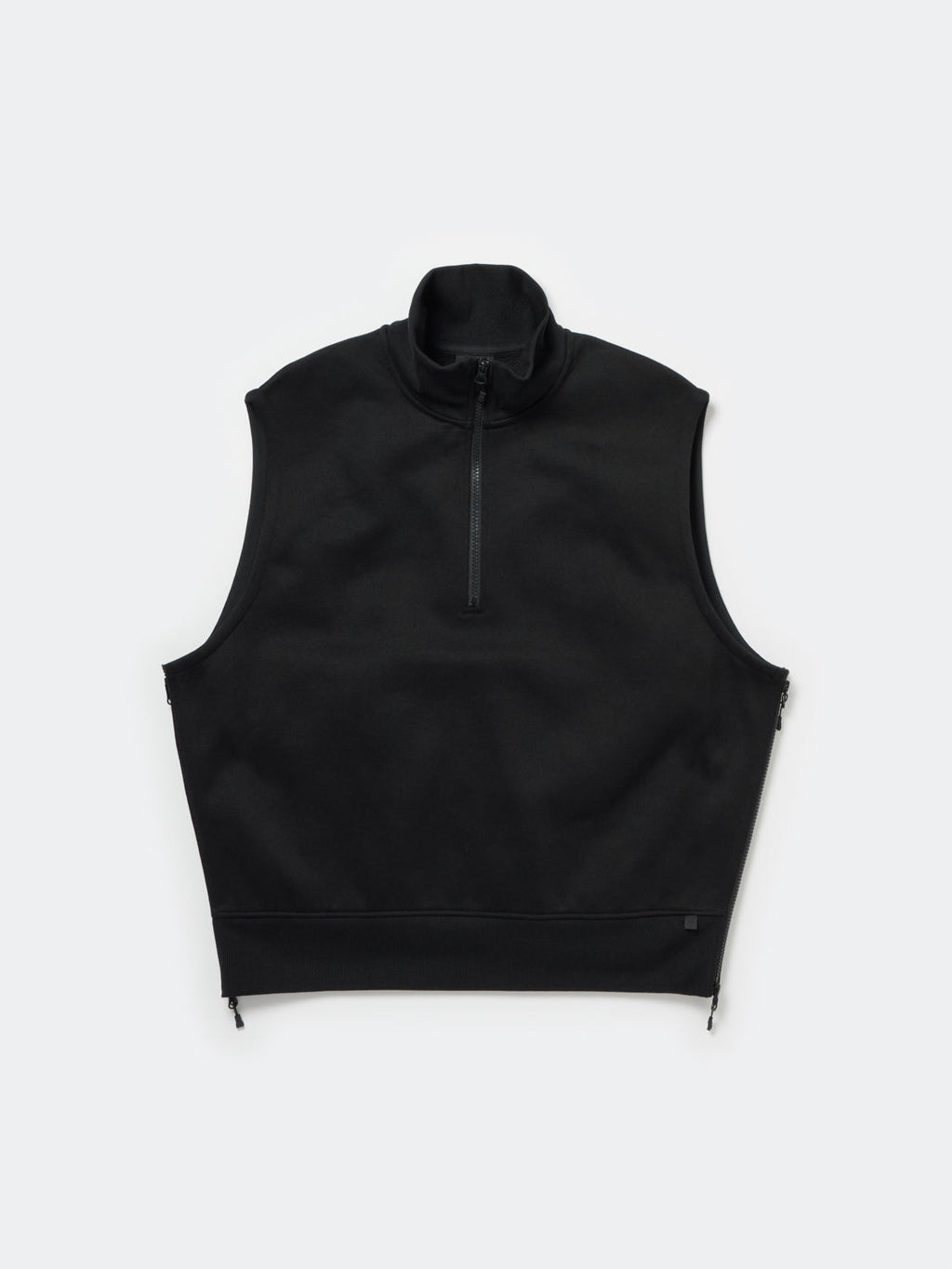 W's TECH SWEAT ZIP VEST PULLOVER - BLACK