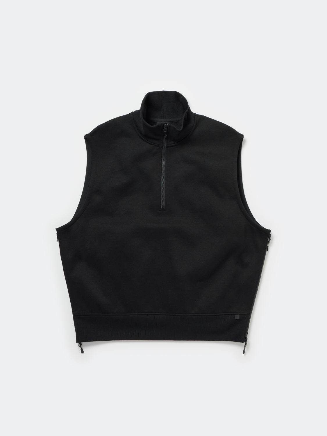 W's TECH SWEAT ZIP VEST PULLOVER - BLACK
