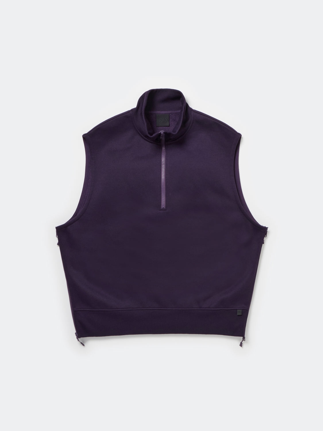 W's TECH SWEAT ZIP VEST PULLOVER - PURPLE