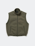 TECH SCUBA KNIT STAND COLLAR VEST - OLIVE