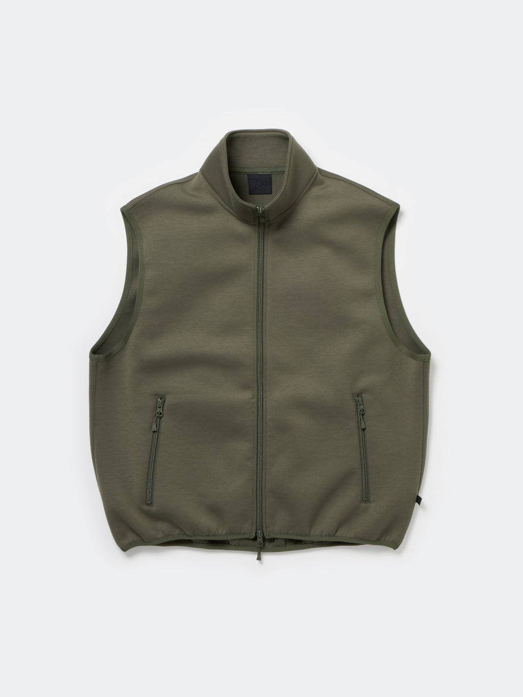 W's TECH SCUBA KNIT STAND COLLAR VEST - OLIVE