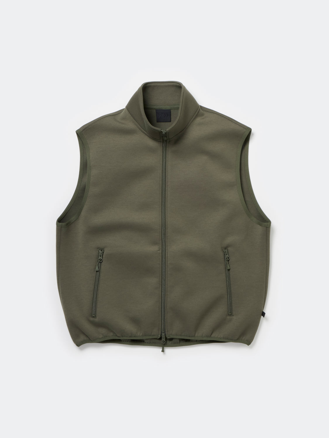 W's TECH SCUBA KNIT STAND COLLAR VEST - OLIVE