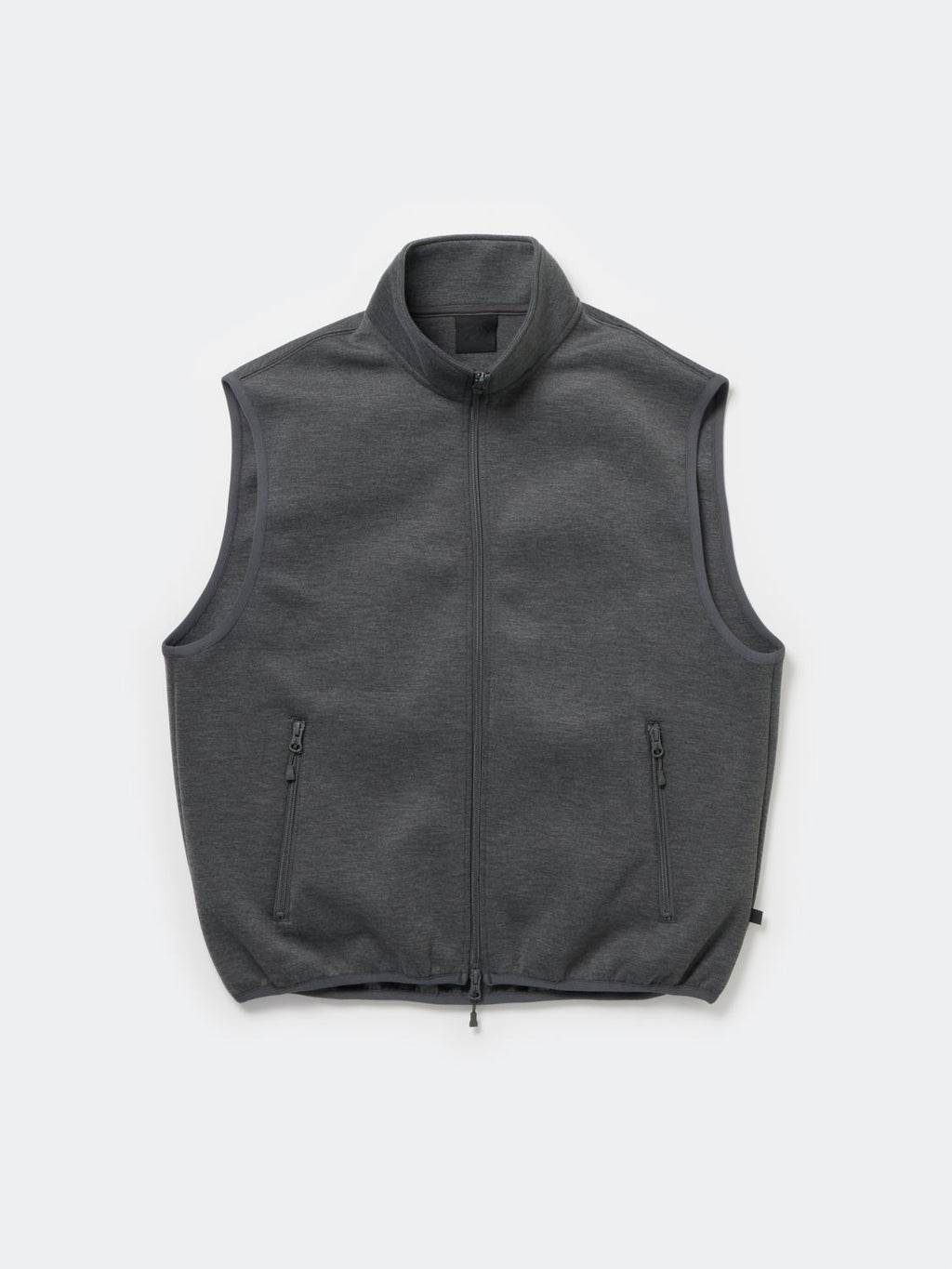 W's TECH SCUBA KNIT STAND COLLAR VEST - CHARCOAL