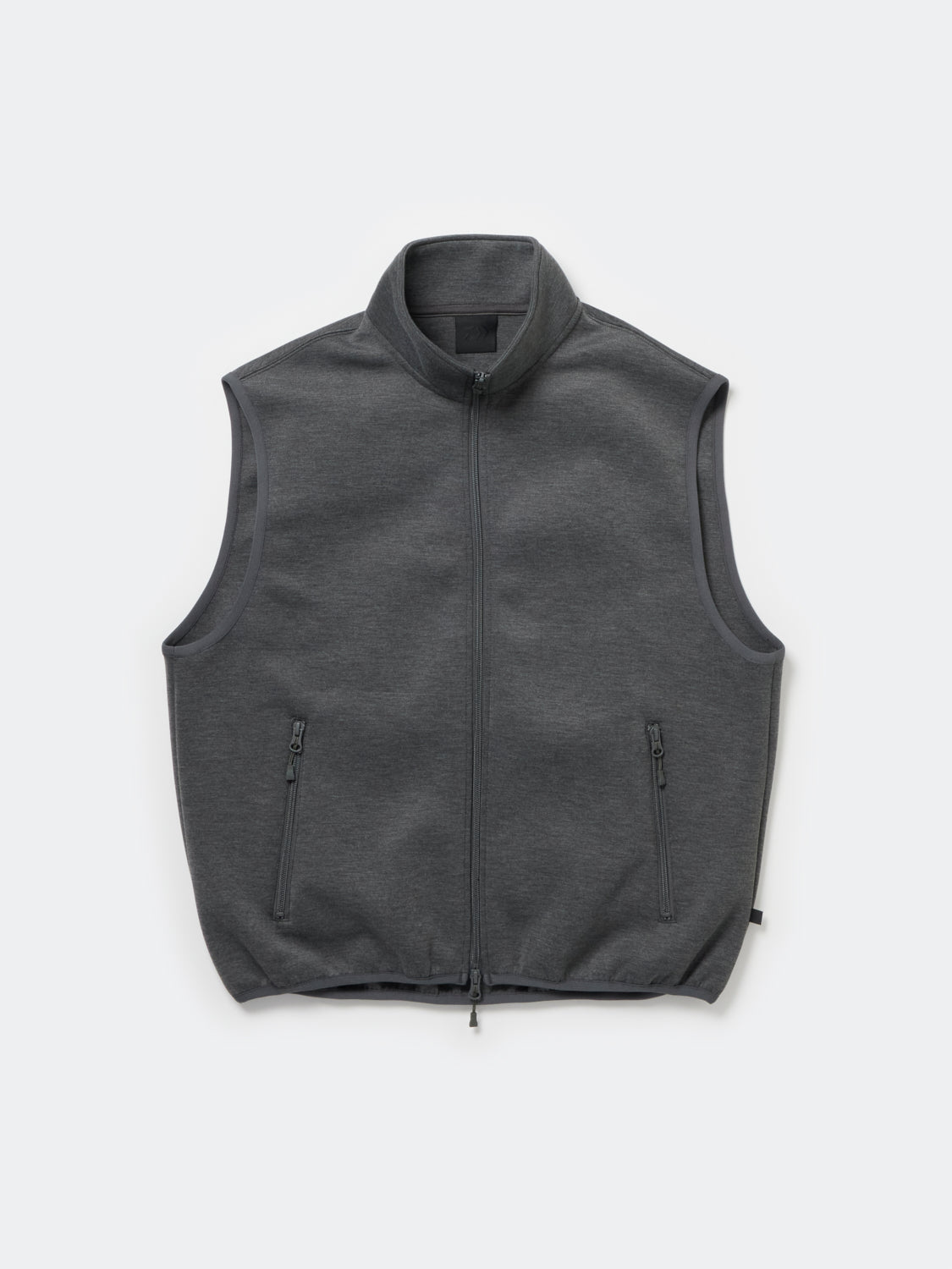 W's TECH SCUBA KNIT STAND COLLAR VEST - CHARCOAL