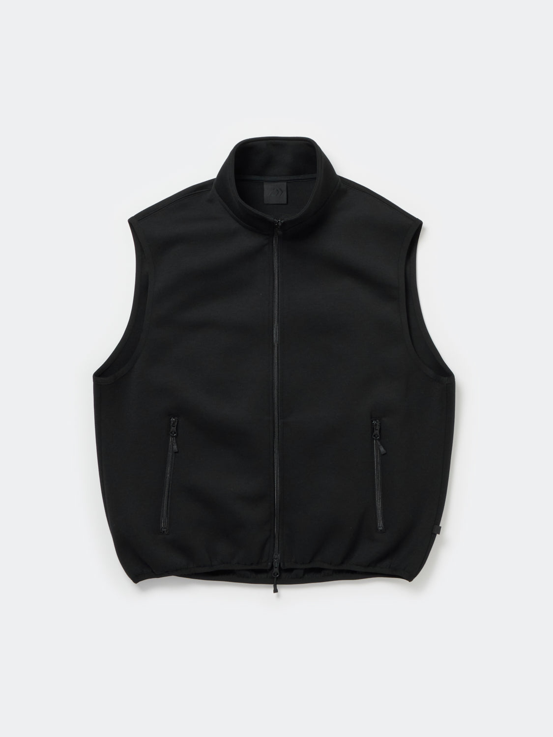 W's TECH SCUBA KNIT STAND COLLAR VEST - BLACK
