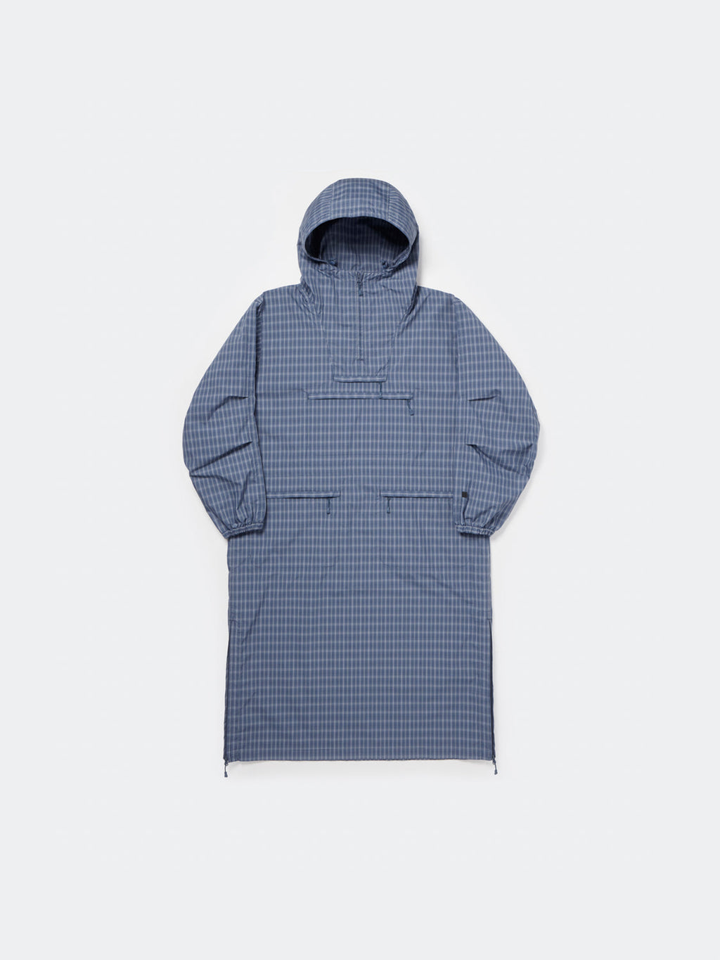 W's TECH ANORAK DRESS SUMMER PLAID - SMOKE BLUE