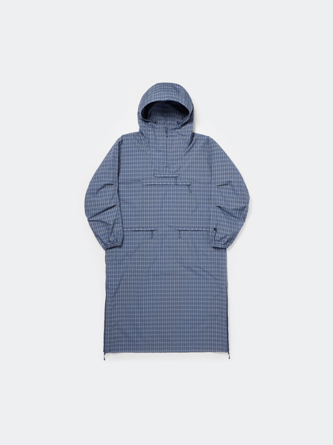 W's TECH ANORAK DRESS SUMMER PLAID - SMOKE BLUE
