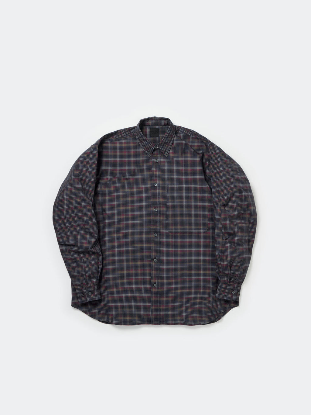 TECH BUTTON DOWN SHIRT L/S TATTERSALL - NAVY