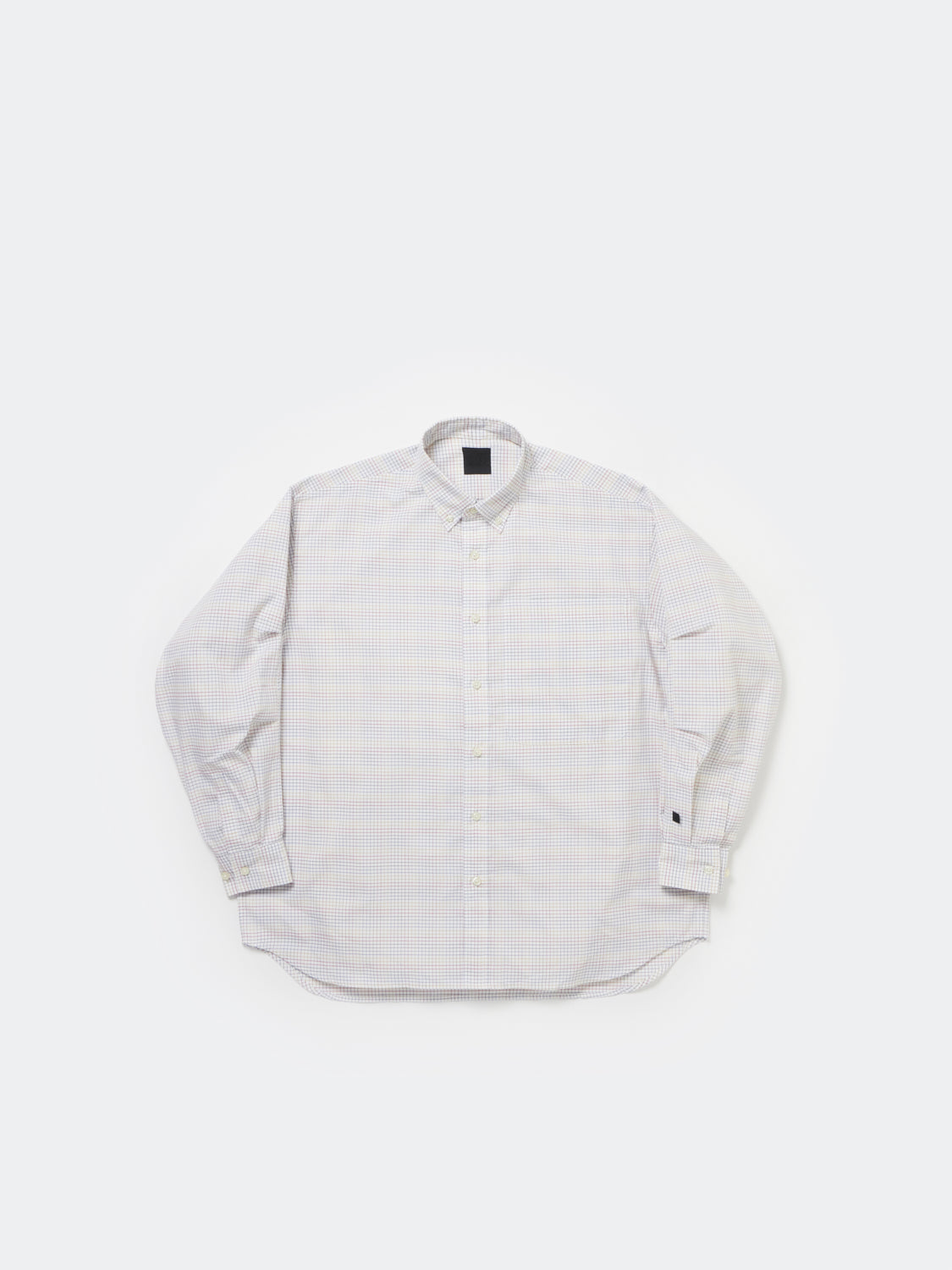 W's TECH BUTTON DOWN SHIRT L/S TATTERSALL - OFF WHITE