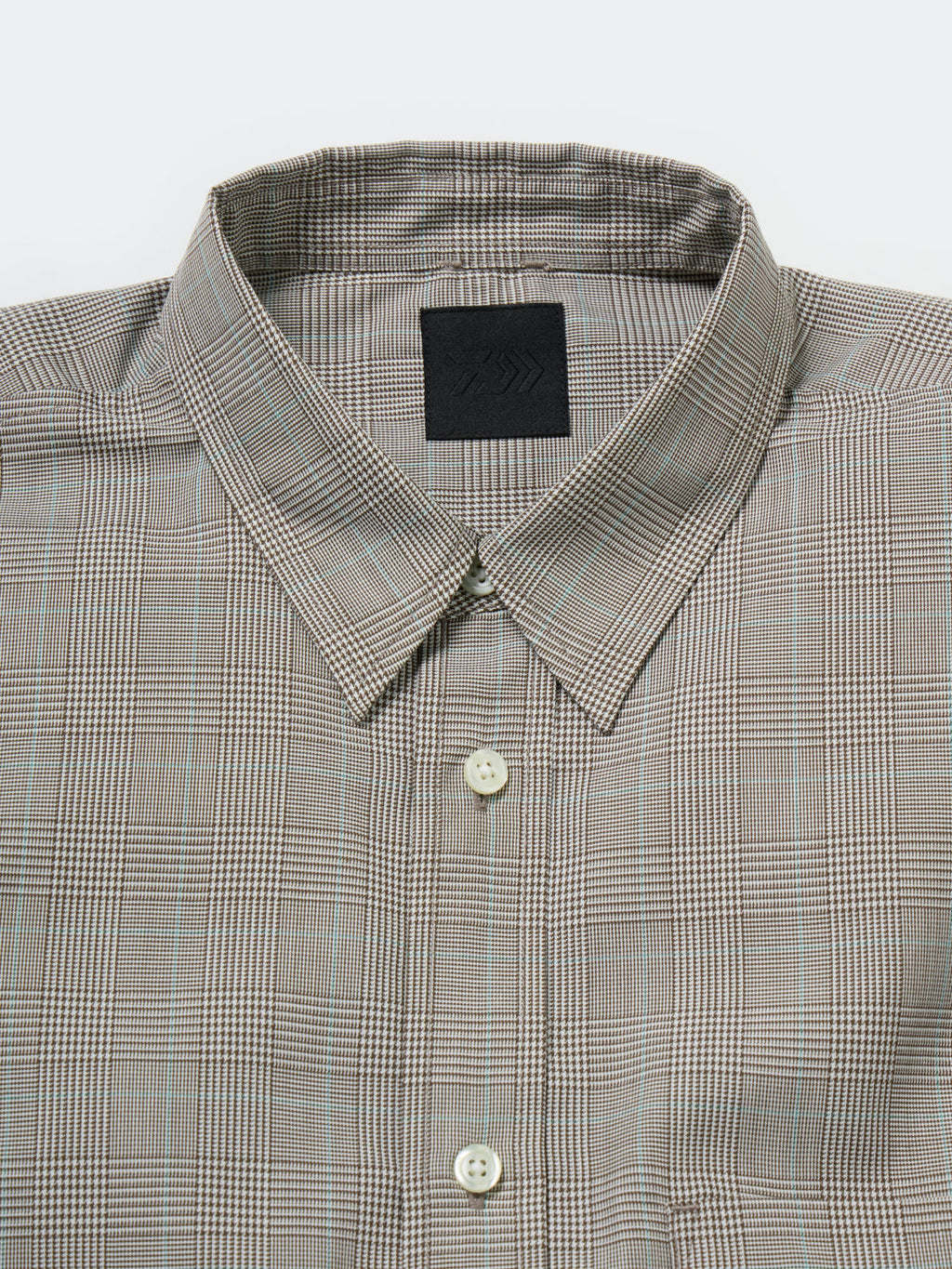 TECH REGULAR COLLAR SHIRT L/S GLEN CHECK
