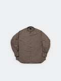 W's TECH REGULAR COLLAR SHIRT L/S GLEN CHECK - BROWNKHAKI
