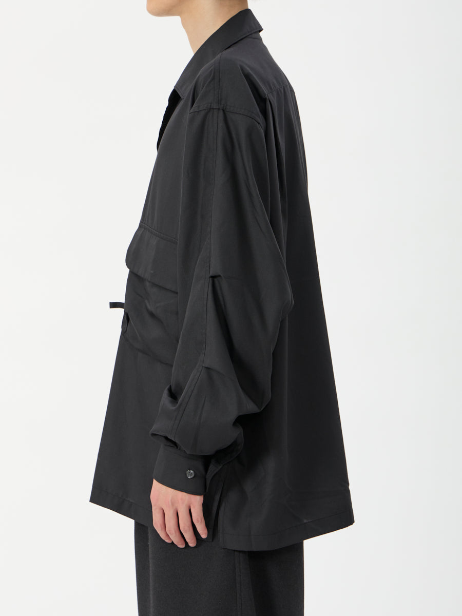 TECH SPORTS OPEN COLLAR SHIRT L/S SOLID