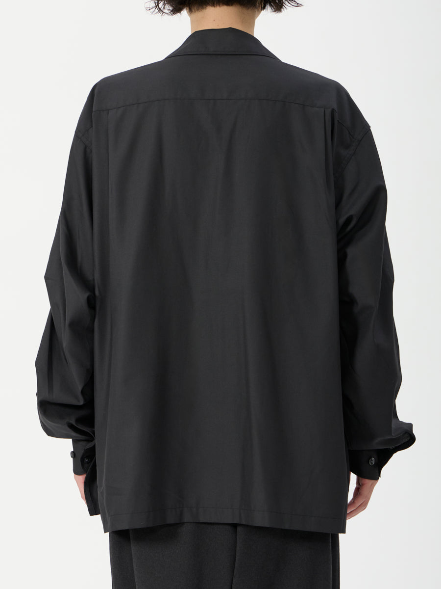 TECH SPORTS OPEN COLLAR SHIRT L/S SOLID