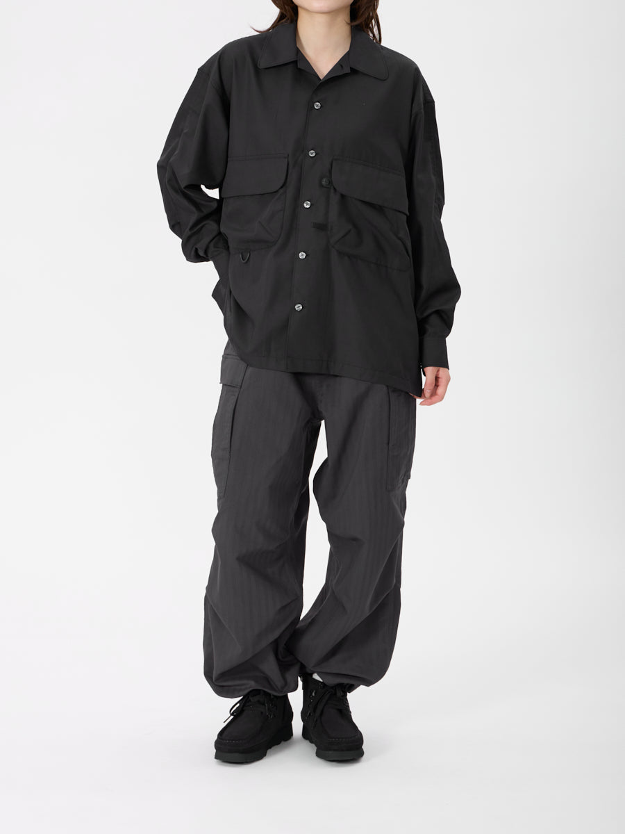 W's TECH SPORTS OPEN COLLAR SHIRT L/S SOLID