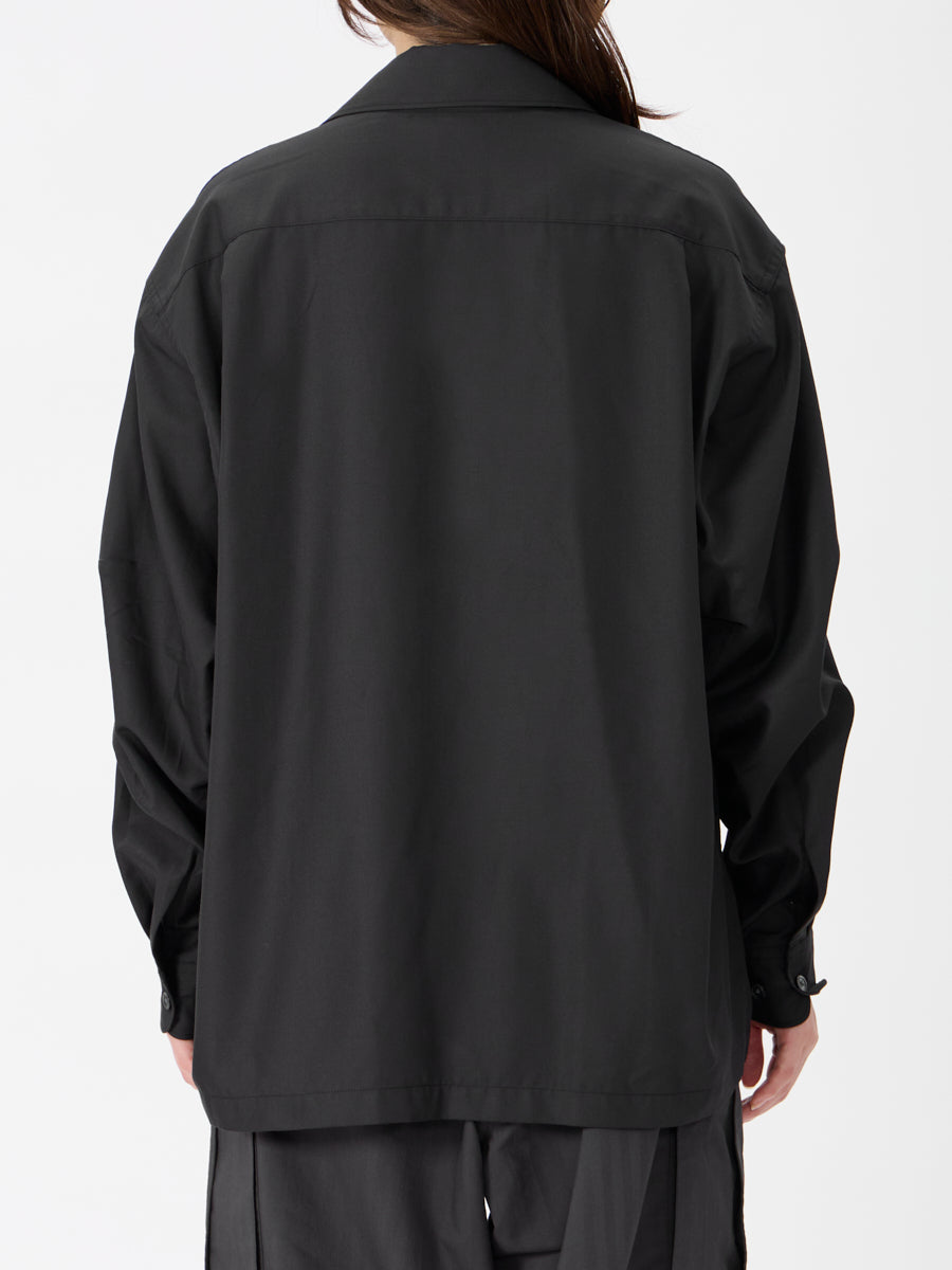 W's TECH SPORTS OPEN COLLAR SHIRT L/S SOLID