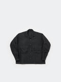 TECH SPORTS OPEN COLLAR SHIRT L/S SOLID - BLACK