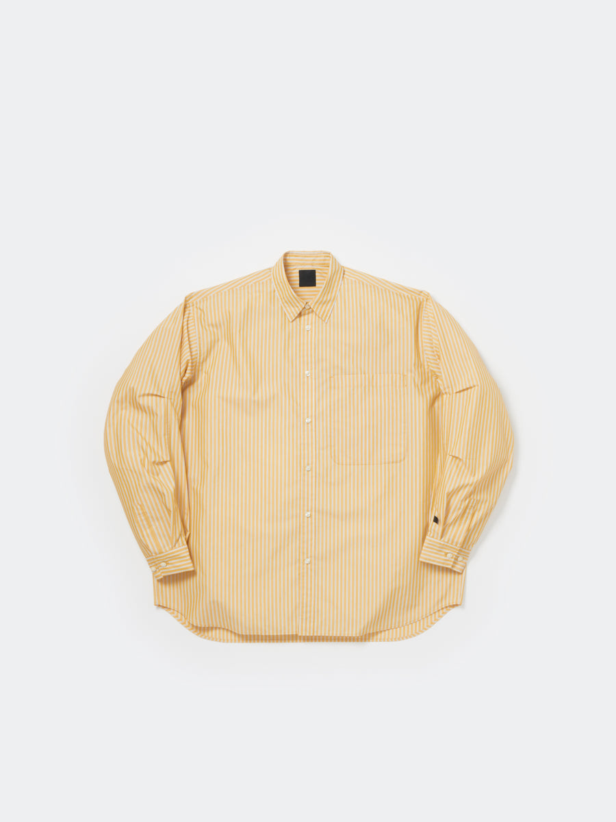 W's TECH REGULAR COLLAR SHIRT L/S STRIPE - BRIGHT YELLOW