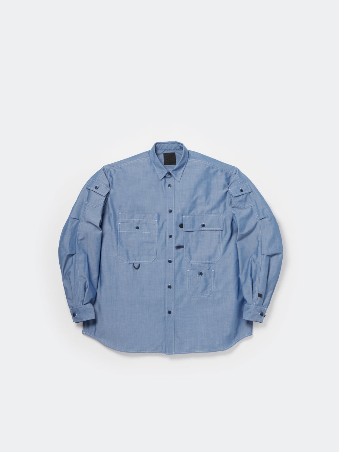 W's TECH MULTI POCKET CHAMBRAY SHIRT L/S - BLUE