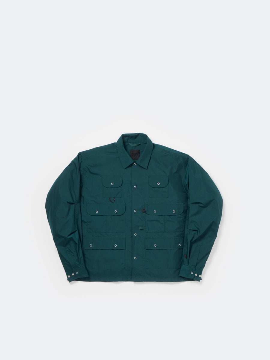 TECH MULTI FISHING POCKET SHIRT L/S SOLID - VIRIDIAN