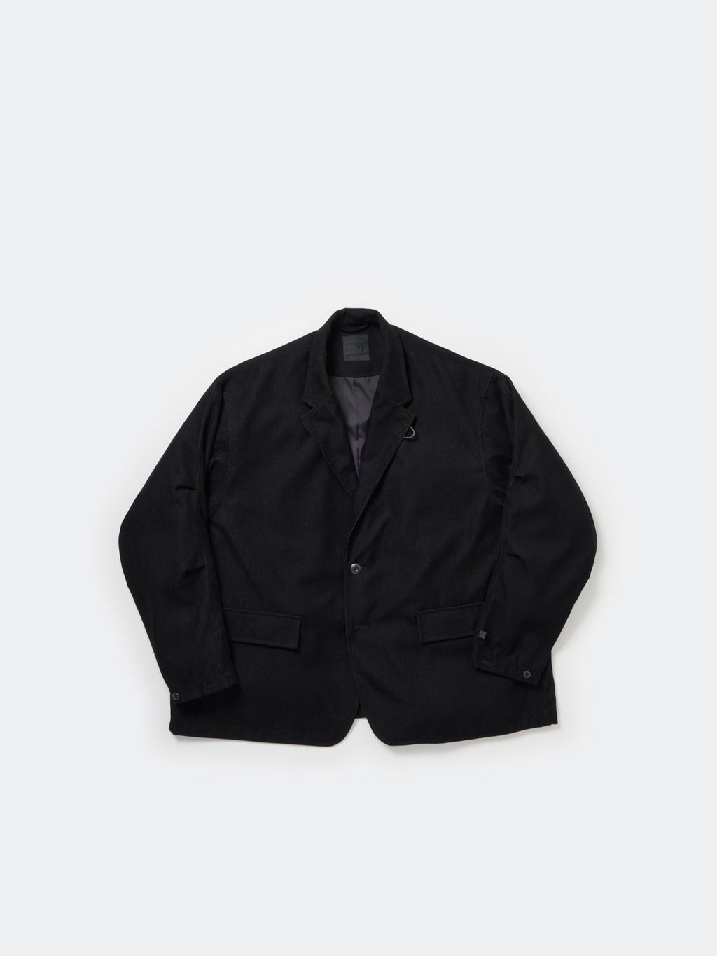 TECH LOOSE 2B JACKET CORDUROY - BLACK