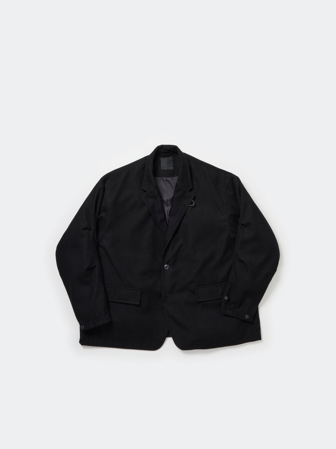 TECH LOOSE 2B JACKET CORDUROY - BLACK