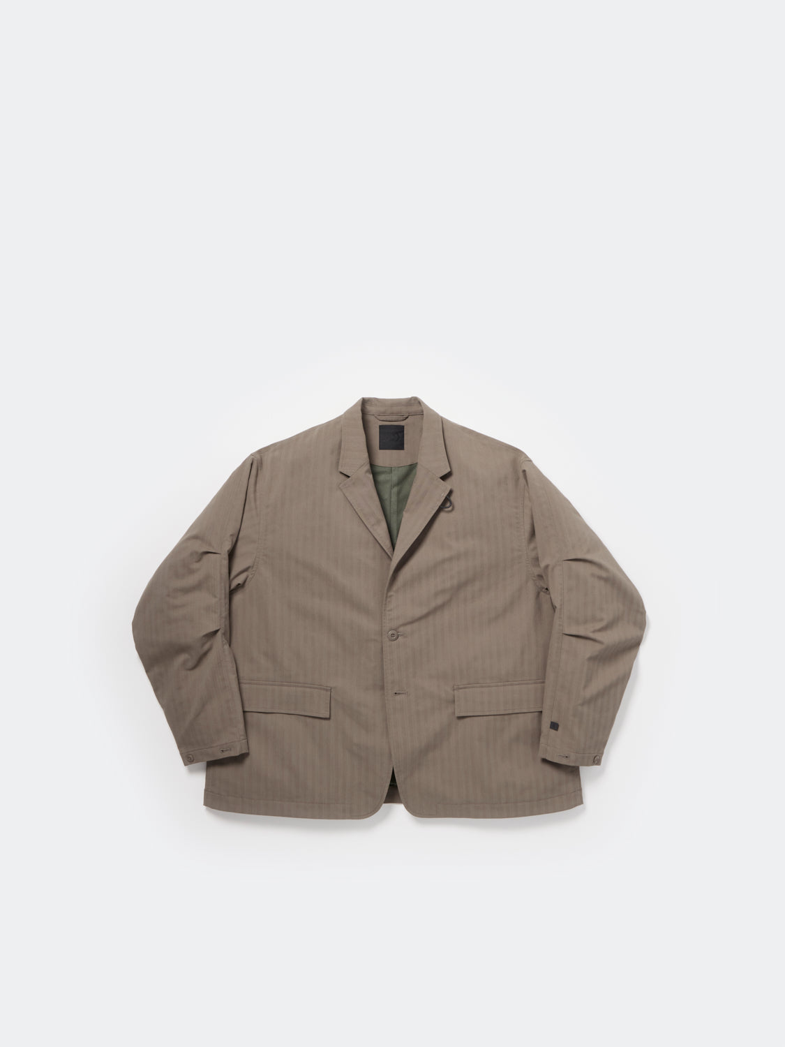 W's TECH LOOSE 2B JACKET HERRINGBONE - SAGE GRAY