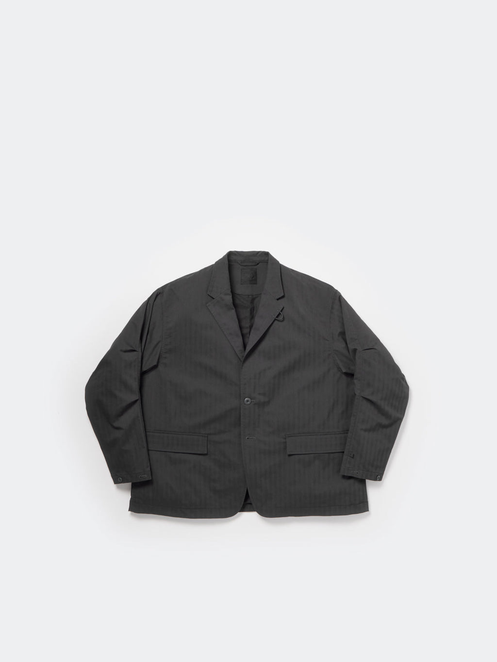TECH LOOSE 2B JACKET HERRINGBONE - CHARCOAL