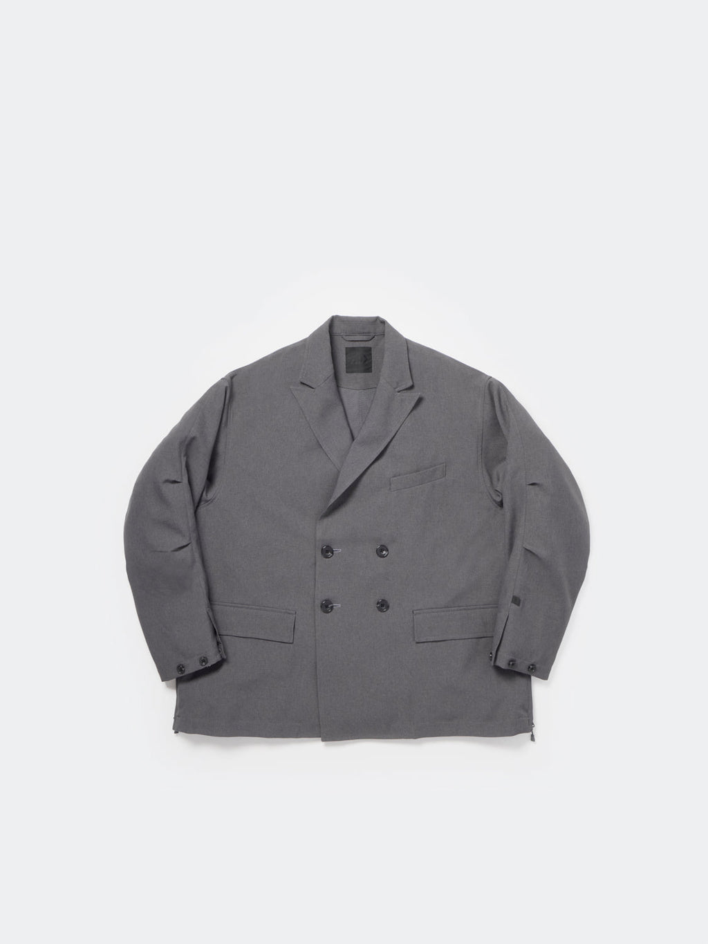 W's TECH DOUBLE-BREASTED JACKET - CHARCOAL
