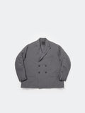 W's TECH DOUBLE-BREASTED JACKET - CHARCOAL