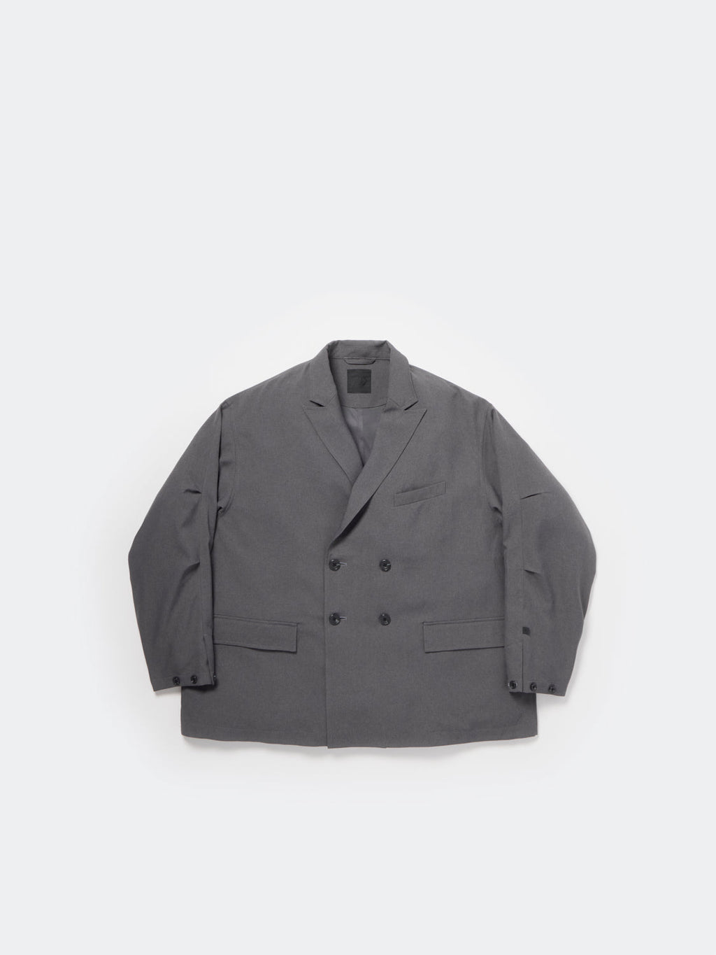 TECH DOUBLE-BREASTED JACKET - CHARCOAL