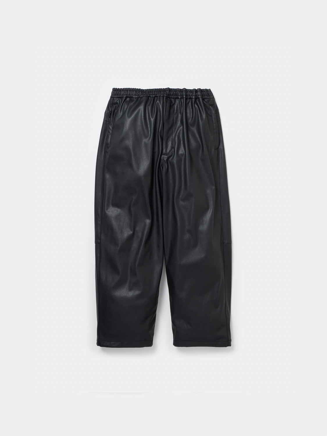 TECH SYNTHETIC SKIN WINDBREAKER PANTS - BLACK