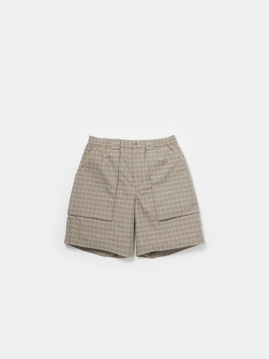 TECH 3D POCKET CARGO SHORTS SUMMER PLAID - SAGE GRAY