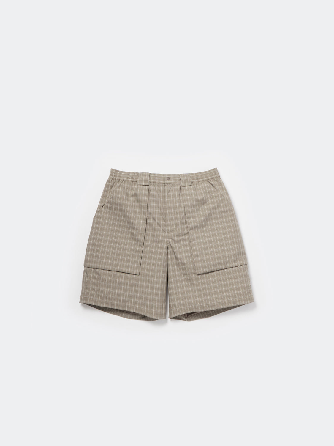 TECH 3D POCKET CARGO SHORTS SUMMER PLAID - SAGE GRAY
