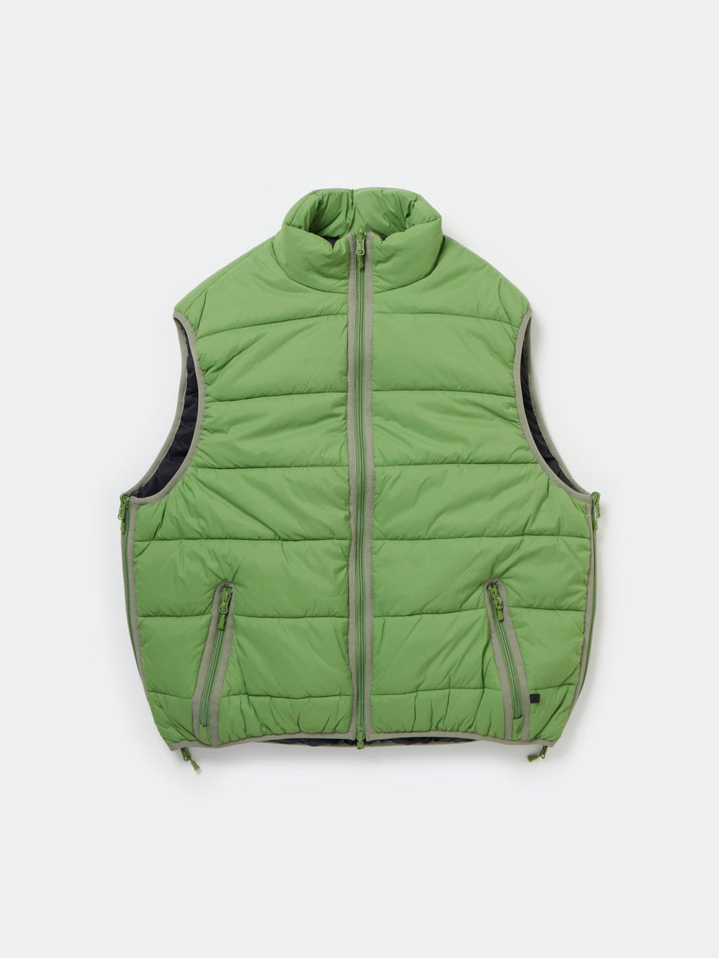 TECH REVERSIBLE CLIMBERS PUFF VEST - GREEN × BLACK