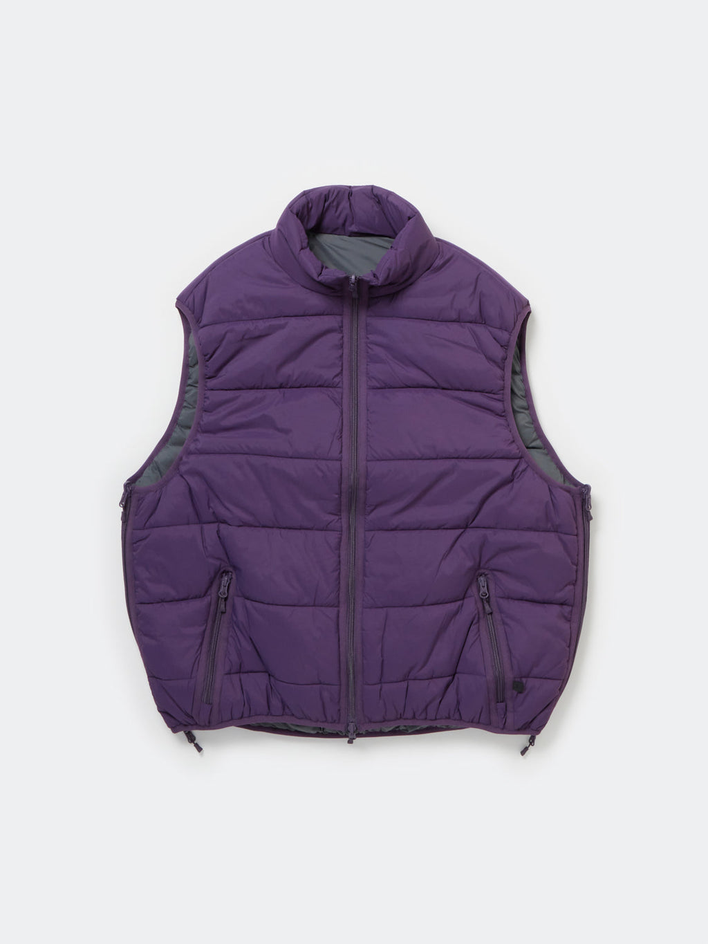 TECH REVERSIBLE CLIMBERS PUFF VEST - PURPLE × CHARCOAL