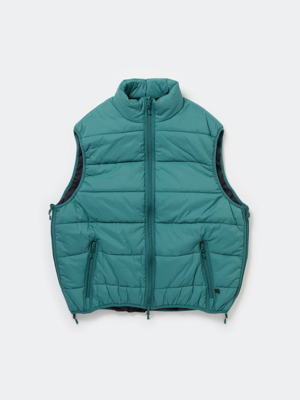 TECH REVERSIBLE CLIMBERS PUFF VEST - EMERALD GREEN × BLACK