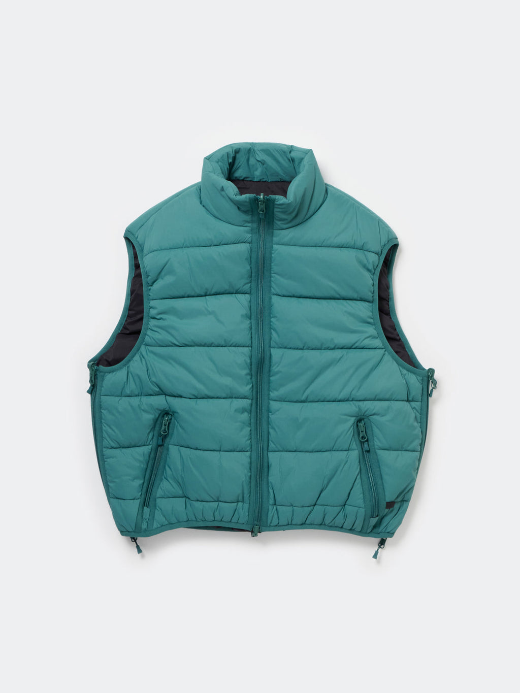 W's TECH REVERSIBLE CLIMBERS PUFF VEST - EMERALD GREEN × BLACK