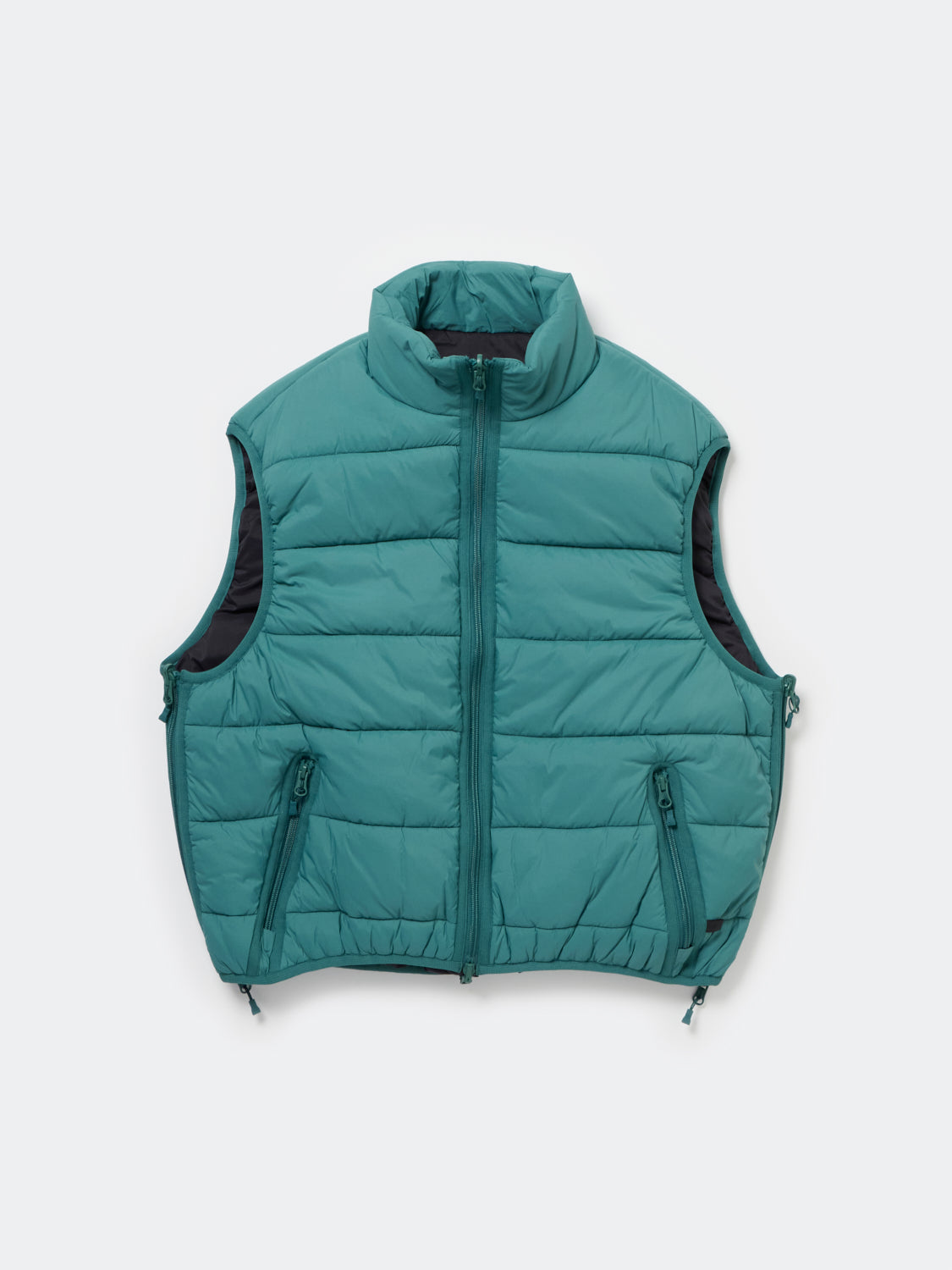 W's TECH REVERSIBLE CLIMBERS PUFF VEST - EMERALD GREEN × BLACK