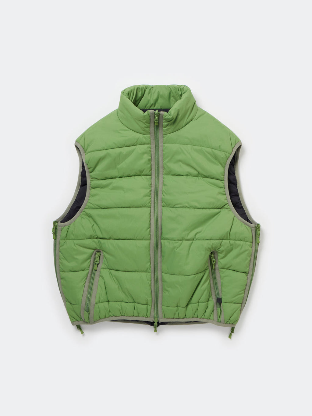 W's TECH REVERSIBLE CLIMBERS PUFF VEST - GREEN × BLACK