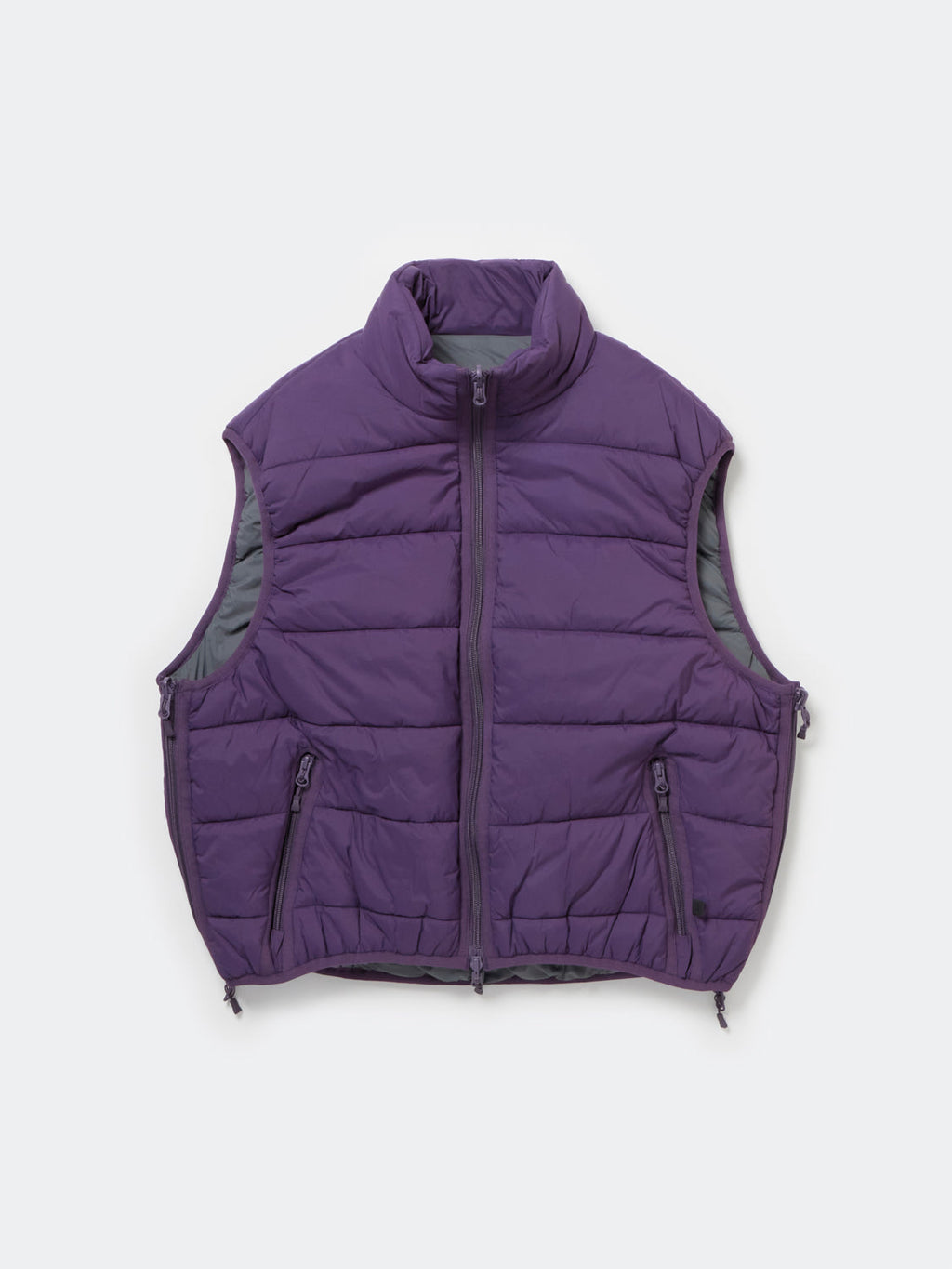 W's TECH REVERSIBLE CLIMBERS PUFF VEST - PURPLE × CHARCOAL