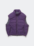 W's TECH REVERSIBLE CLIMBERS PUFF VEST - PURPLE × CHARCOAL