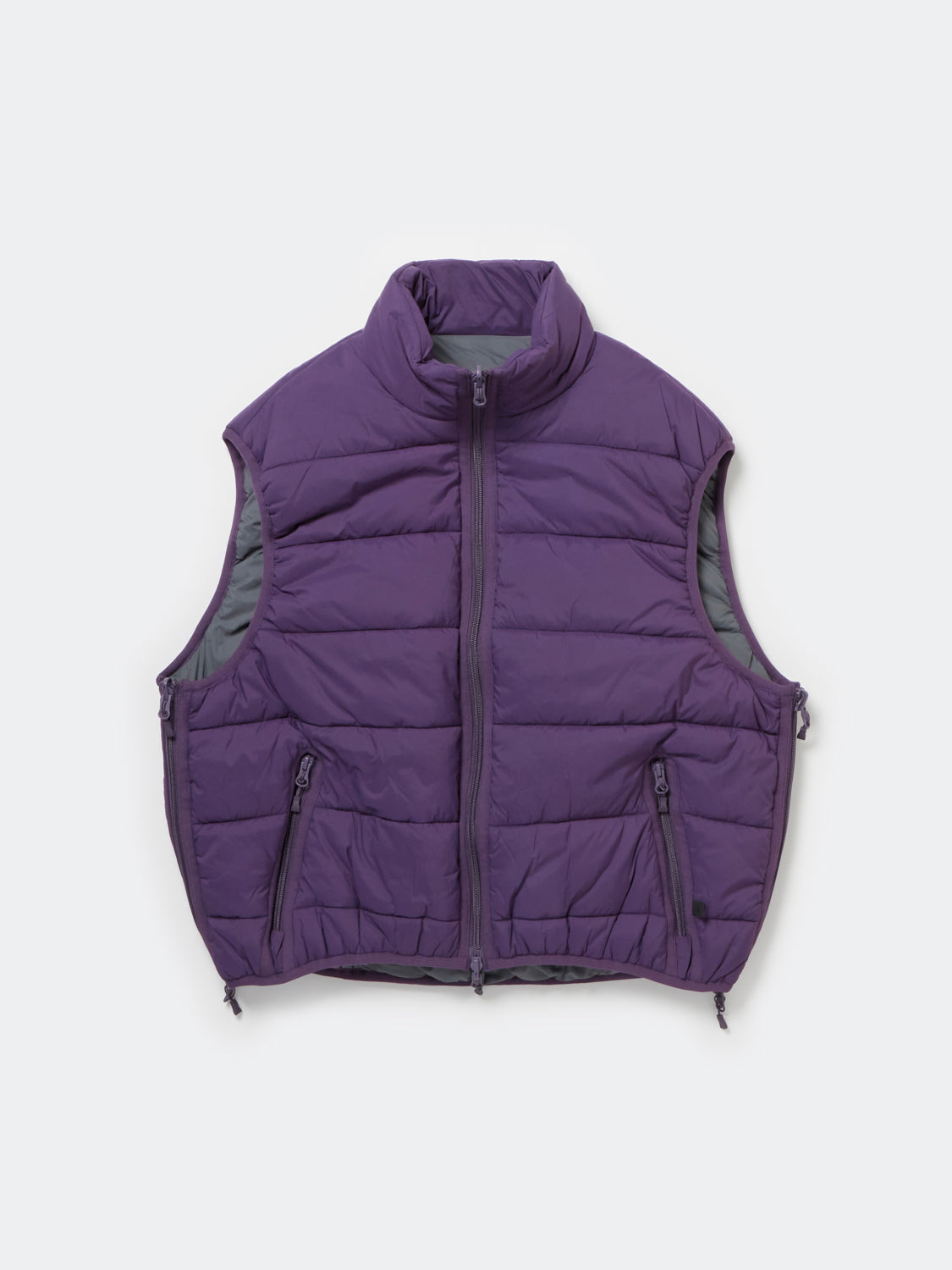 W's TECH REVERSIBLE CLIMBERS PUFF VEST - PURPLE × CHARCOAL