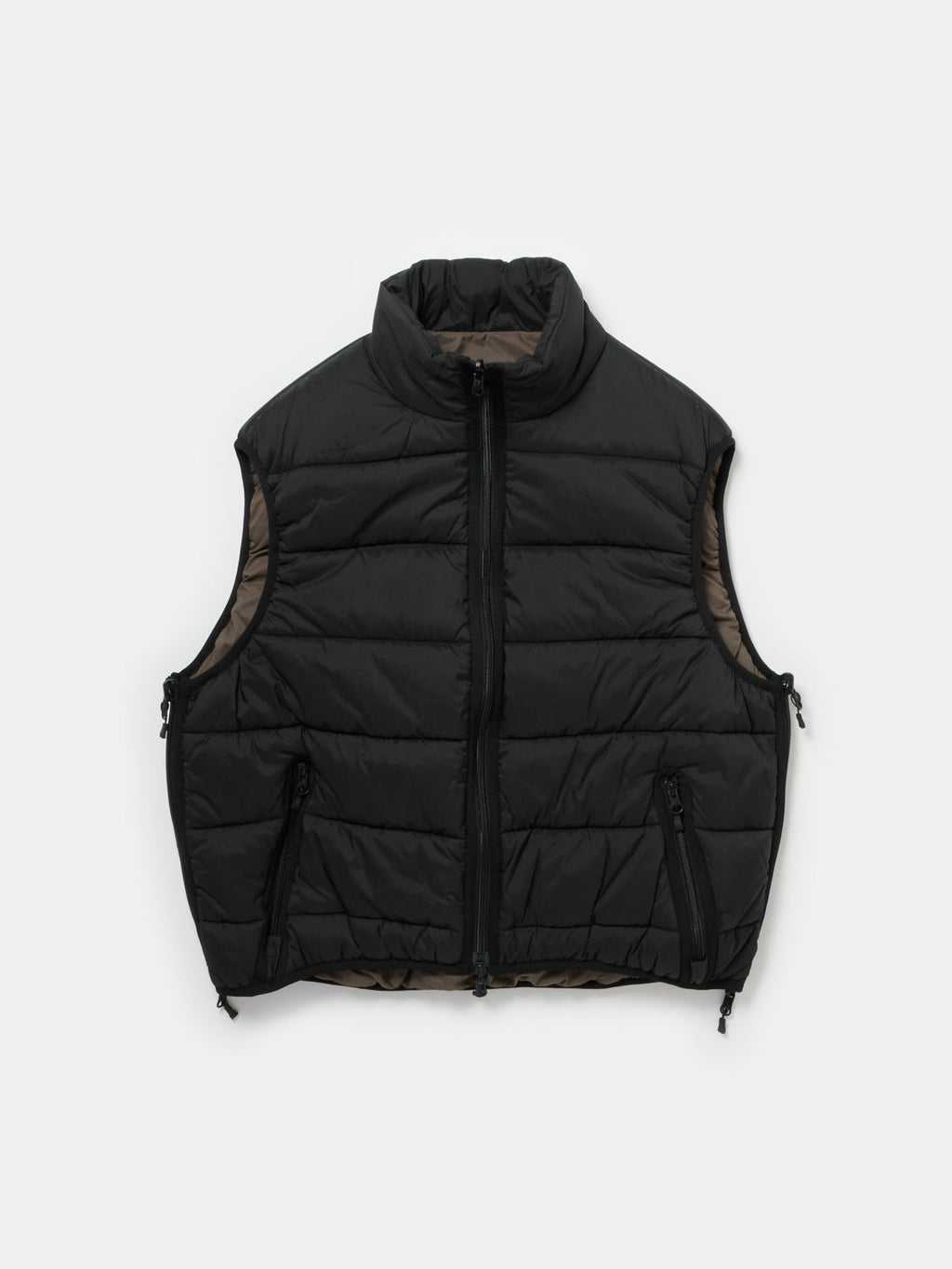 W's TECH REVERSIBLE CLIMBERS PUFF VEST - BLACK×BROWNKHAKI