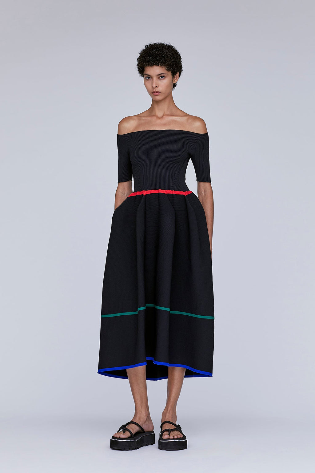 POTTERY HS OFF SHOULDER SHORT SLEEVE DRESS