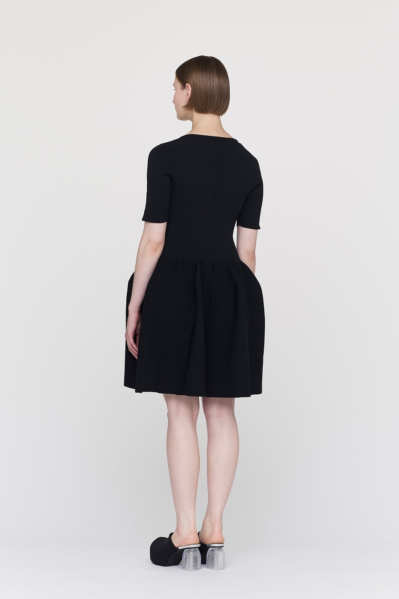 POTTERY HS GLITTER ROUNDNECK SHORT SLEEVE  MINI DRESS